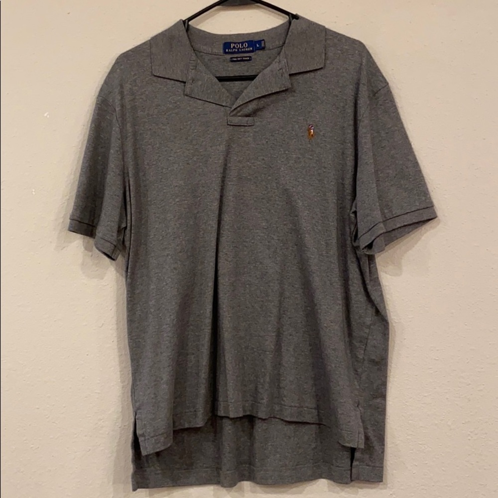 Polo RL. Gray. Prima cotton polo. Size large.